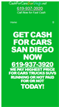 Mobile Screenshot of cashforcarssandiego.net